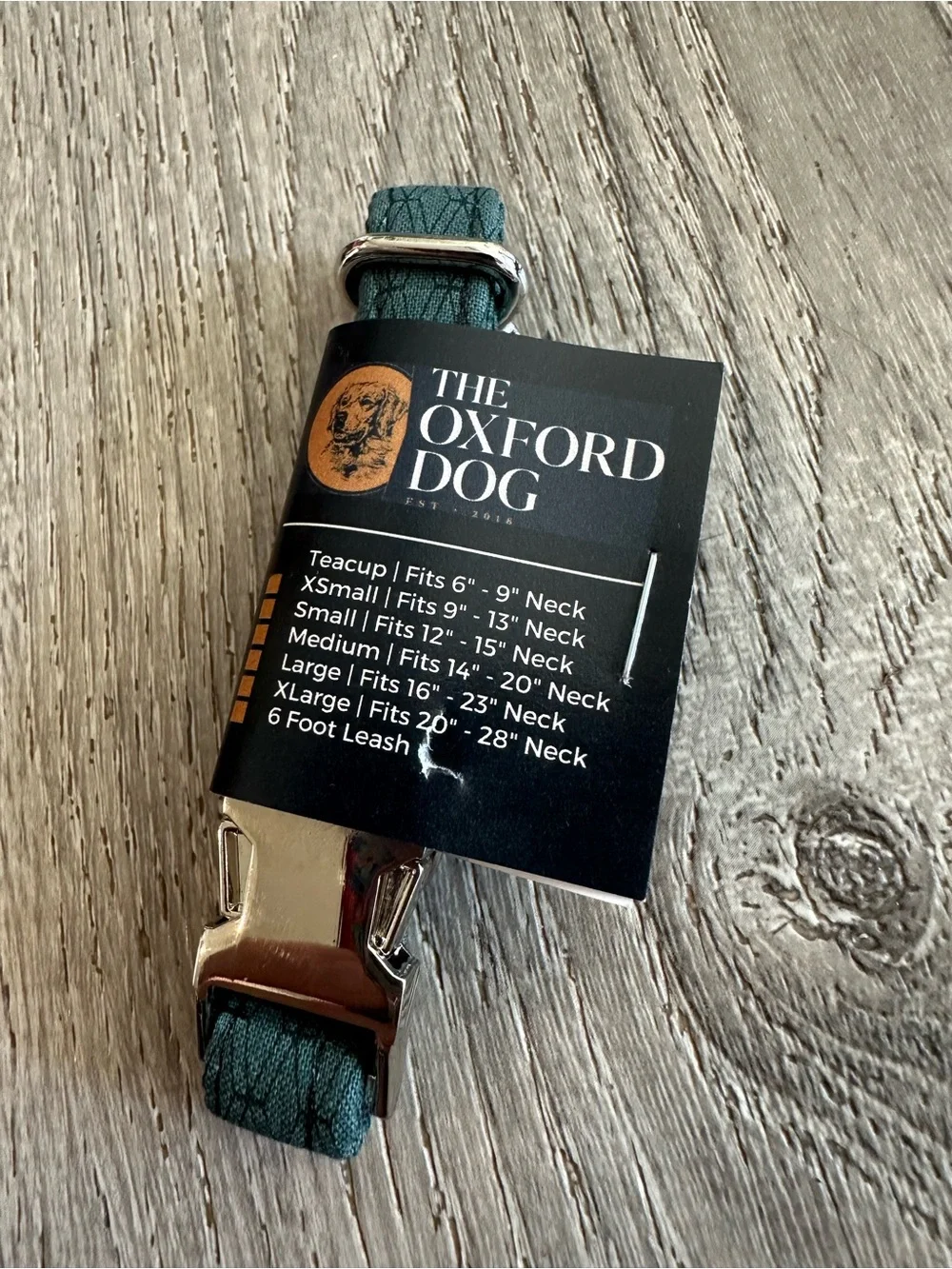 Teal Dog Collar - XXS